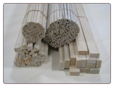 Click to enlarge image(s) 1/4x1/4x40 Balsa Wood Sticks (Bundle of 100)